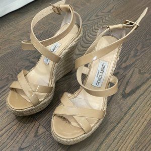 Tan Jimmy Choo Espadrille Wedge